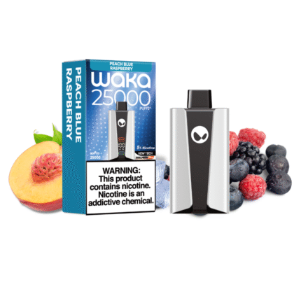 waka 25000 puffs 25k taffs peach blue raspberry