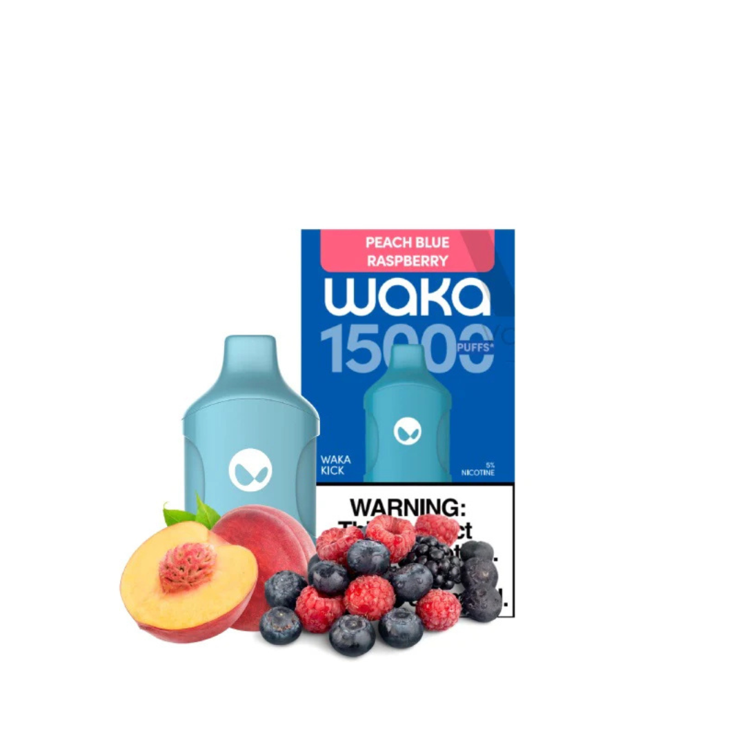 waka kick 15k peach blue raspberry 15000 puffs