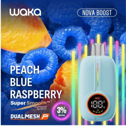 waka nova boost 18000 puffs 18k peach blue raspberry