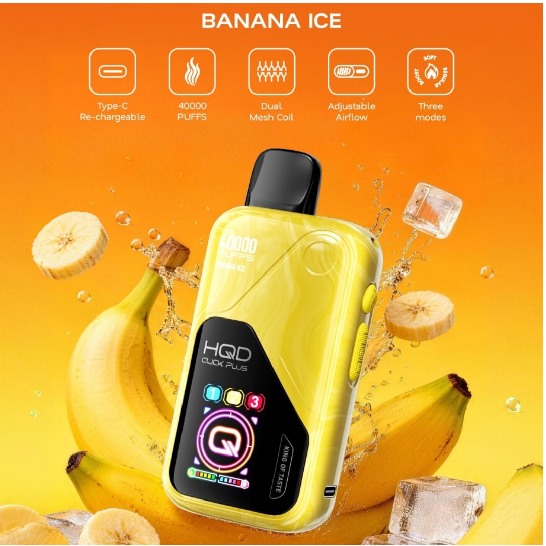 HQD 40K puff 40000 taff banana ice