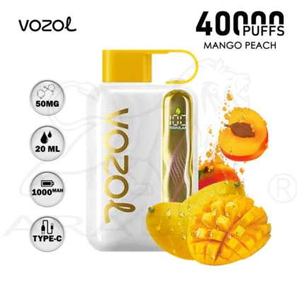 vozol star 40k 40000 puff taff mango peach
