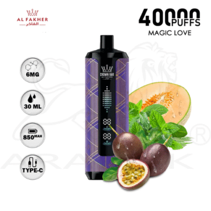 AL FAKHER CROWN BAR MEGAMAX 40000 PUFFS 6MG Experience long-lasting performance with the AL FAKHER Crown Bar MegaMax, a premium disposable vape designed for power and convenience. Delivering an im (2)