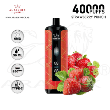 AL FAKHER CROWN BAR MEGAMAX 40000 PUFFS 6MG Experience long-lasting performance with the AL FAKHER Crown Bar MegaMax, a premium disposable vape designed for power and convenience. Delivering an im (3)
