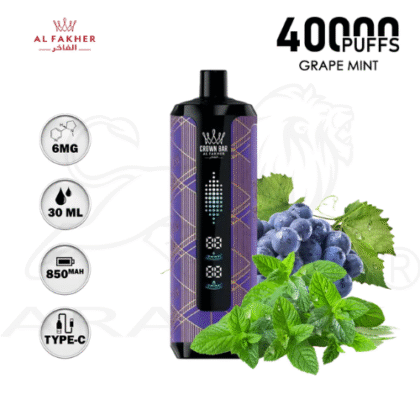 al fakher 40k puffs 40000 taffs grape mint